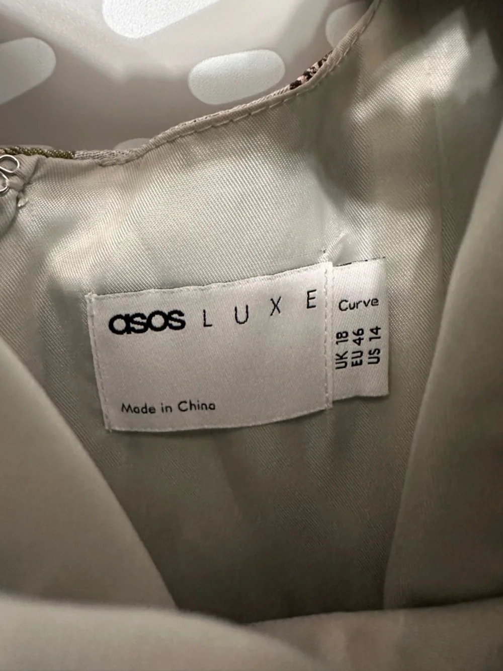 ASOS Luxe Curve Jacquard Cinched Waist Skater Mini Dress with bow - Picture 7 of 7